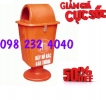 Thùng rác 50 lít hở bên hông, chân nhựa
