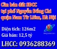 Cần bán đất sổ đỏ chính chủ, diện tích 126m2, tại phố Nguyễn Đổng Chi, quận Nam Từ Liêm, Hà Nội.