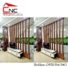 Công trình lam gỗ cầu thang-mẫu lam phòng khách cnc TPHCM