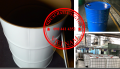 Thùng phuy sắt đựng hóa chất thử nghiệm, thùng phuy sắt đựng hóa chất tạo vũ khí cháy nổ