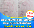 BÁN 2 LÔ ĐẤT VỊ TRÍ ĐẸP TẠI PHƯỜNG QUÝ SƠN THỊ XÃ CHŨ BẮC GIANG