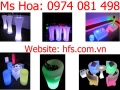 Bàn ghế nhựa led, bàn ghế led ngoài trời