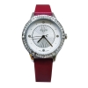 Đồng hồ nữ Julius JA-826A1 dây da viền đính đá đẹp mê li (Đỏ)