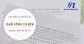 Tư vấn giấy phép lưu hành tự do cà phê trọn gói