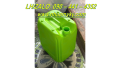 Can 1 lít đựng dầu mỏ, can 2 lít tròn đựng gel, can nhựa 5 lít đựng hóa chất ngành thực phẩm