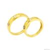 Nhẫn cưới hai màu vàng 10k đính đá CZ giá rẻ cho các cặp đôi