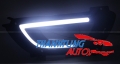 Ốp đèn gầm Led cho xe Sportage 2014 - 2015 màu đen hay còn gọi là đèn chạy ban ngày