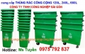 Bán THÙNG RÁC 240 lít, thùng rác 120 lít, xe đẩy rác 660 lít, cam kết giá rẻ (Ms Tuyền 0975 792 837)