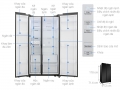 https://bit.ly/3kDebsB ] Tủ lạnh Samsung RS62R5001B4/SV, 647L, Inverter