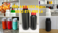 Chai nhựa 1 lít đựng dung môi, vỏ chai nhựa 0.5 lít đựng vi sinh, bình nhựa 250ml đựng thuốc tăng trưởng