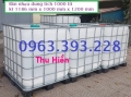 Thùng chứa hóa chất giá rẻ, tanknhựa IBC 1000 lít giá rẻ, bồn nhựa 1 khối có khung thép