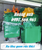 Thùng rác nhựa 600l màu xanh có bánh xe, thùng rom rác thải chung cư, thùng rác công nghiệp gom số lượng lớn