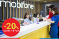 MobiFone khuyến mãi 20% nạp tiền trực tuyến ngày 27/06/2018