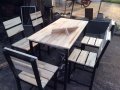 Chuyên sản xuất bàn ghế café, nhậu bằng sắt ốp gỗ và gỗ.