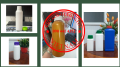 Chai nhựa 1 lít đựng phụ gia, chai 500ml đựng thuốc trừ sâu, lọ nhựa 250ml đựng dung môi