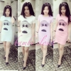 Đầm suông họa tiết cô gái
