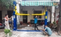 Cầu nâng ô tô 2 trụ giằng dưới, cóc giật 2 bên NK - THIẾT BỊ GARAGE SPRO.VN