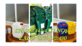 Thùng nhựa 25 lít đựng thuốc nhuộm vải, can nhựa 20 lít đựng thành phần mực in, can 10 lít đựng chất phụ gia