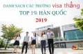 Trường TOP 1% Hàn Quốc Visa thẳng nên biết năm 2019