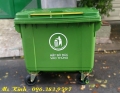 giá thùng rác nhựa 100 lít, bán thùng rác công nghiệp 660L, giá thùng rác con thú