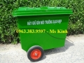 thùng rác nhập khẩu giá rẻ, chuyên bán thùng rác công nghiệp cỡ lớn, thùng rác nhựa 120L