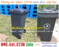 Xả hàng thùng rác 120 lít màu đen - giá 429.000đ - Thùng rác nhựa đựng rác 120 lít giá rẻ ?