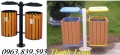 Thùng rác trang trí khu resort - thùng rác treo đôi giả gỗ hàng nhập khẩu giá tốt
