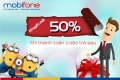 Mobifone khuyến mãi 50% cho thuê bao trả sau trong ngày 25/08/2018