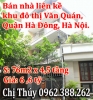 Cần bán nhà liên kề, khu đô thị Văn Quán, Quận Hà Đông, Hà Nội.