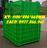 Sóng nhựa 26 bánh xe giá tốt, sóng nhựa đẩy hàng trong xí nghiệp, bán sọt nhưa kích thước lớn toàn quốc