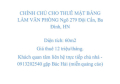 CHÍNH CHỦ CHO THUÊ MẶT BẰNG LÀM VĂN PHÒNG Ngõ 279 Đội Cấn, Ba Đình, HN