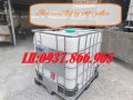Bồn nhựa công nghiệp có khung, tank cũ, bồn nhựa màu trắng 1000l hàng mới